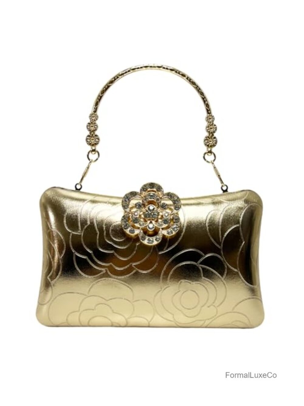 Sparkling Evening Clutch Purse for Formal Events with Chain Strap